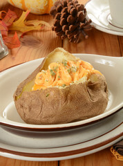Baked potato with cheese