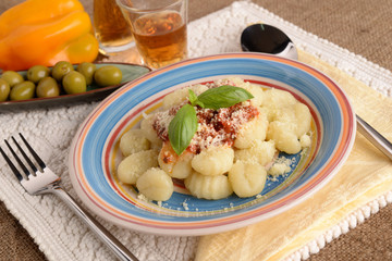 GNOCCHI AL SUGO E OLIVA - DUMPLINGS AND OLIVE SAUCE