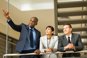 business group discussing work