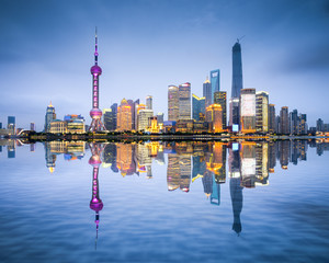 Obraz premium Szanghaj, China City Skyline