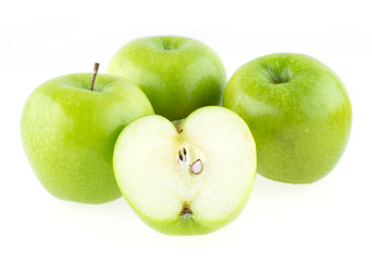 fresh apple fruit isolated on white background