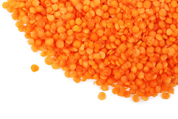 Lentil isolated on white
