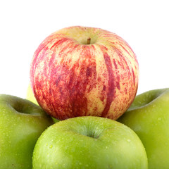 apple fruit with water drops isolated on white background