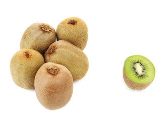 Juicy kiwi isolated on white