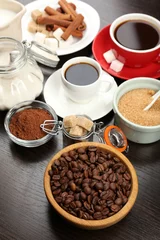 Fotobehang Fresh coffee with several ingredients © Africa Studio