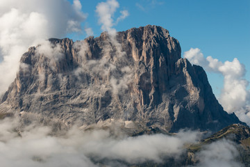 Dolomite peaks above clouds