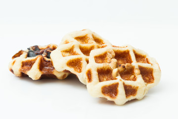 Waffle isolated on white background