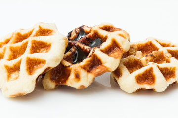 Waffle isolated on white background