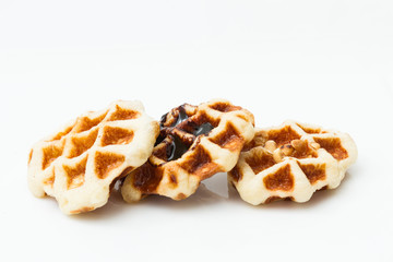 Waffle isolated on white background