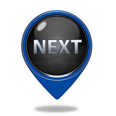 next pointer icon on white background