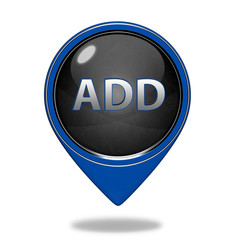 add pointer icon on white background