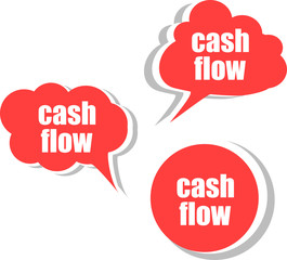 cash flow. Set of stickers, labels, tags. Business banners