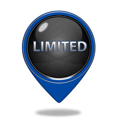 Limited pointer icon on white background