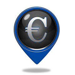 Euro pointer icon on white background