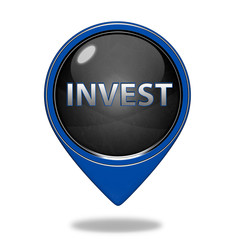 Invest pointer icon on white background