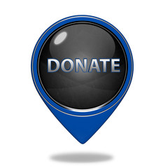 Donate pointer icon on white background