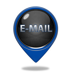 E-mail pointer icon on white background