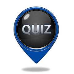 Quiz pointer icon on white background