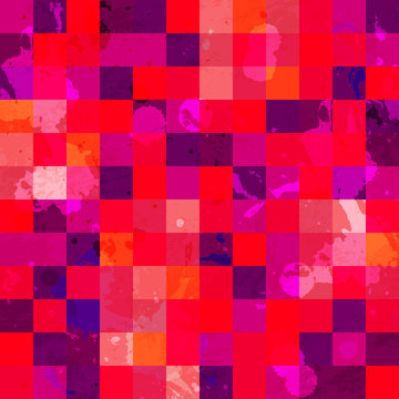 Red Pixel Background