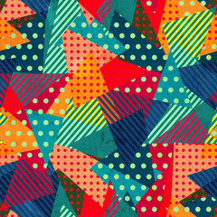 Obraz premium bright cloth seamless pattern with grunge effect