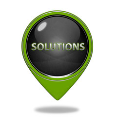 Solutions pointer icon on white background