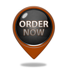 Order now pointer icon on white background