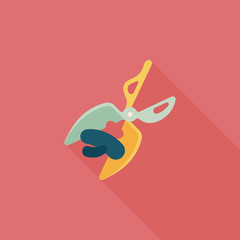 Pet scissors flat icon with long shadow,eps10