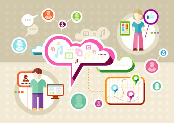 Global social network abstract scheme