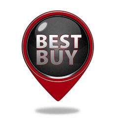 Best buy circular icon on white background