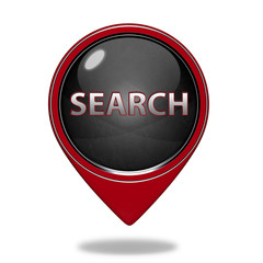 search pointer icon on white background