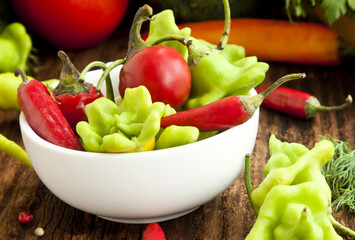 Colorful Hot Peppers