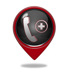 Emergency pointer icon on white background
