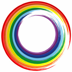 Art rainbow color frame abstract splash paint background 3