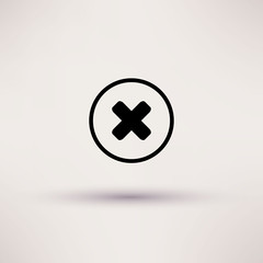 Obraz premium Disapprove check mark icon Isolated Vector illustration.
