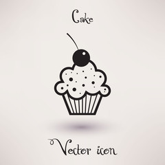 Pictograph of cake Vector icon Template for your design.