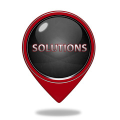 Solutions pointer icon on white background