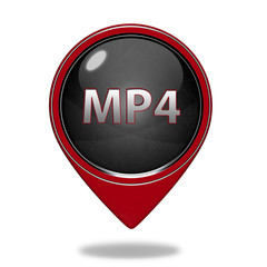 MP4 pointer icon on white background