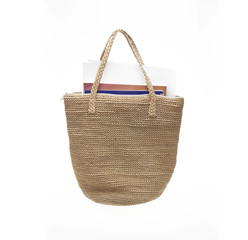Crochet bag with thread
