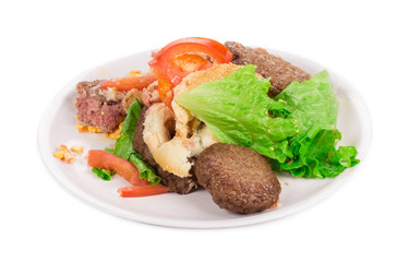 disassembled hamburger