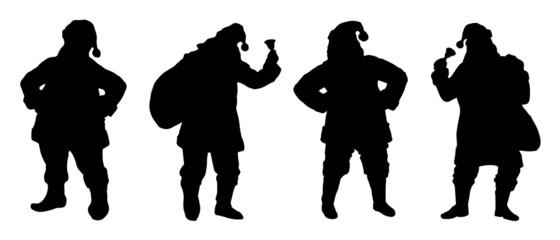 santa silhouettes