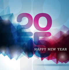 Vector Happy New Year 2015 colorful celebration background.