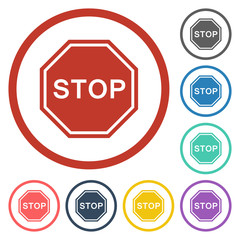 stop traffic sign icon
