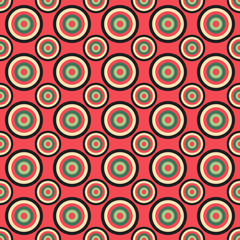 A retro seamless circular pattern