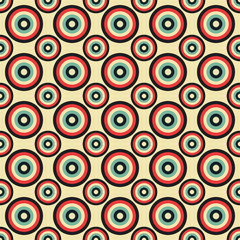 A retro seamless circular pattern