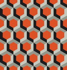 A seamless hexagonal style repeating pattern background
