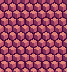 A purple seamless cube pattern vector background