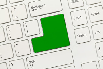 White conceptual keyboard - Blank green key