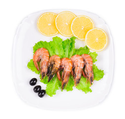 shrimps with lemon