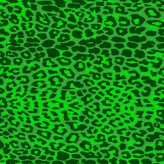 Green jaguar spotted background.