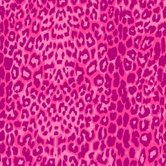 Seamless pink leopard texture pattern.